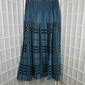 Soft Surrounding Maxi Skirt Blue Gold Shimmer